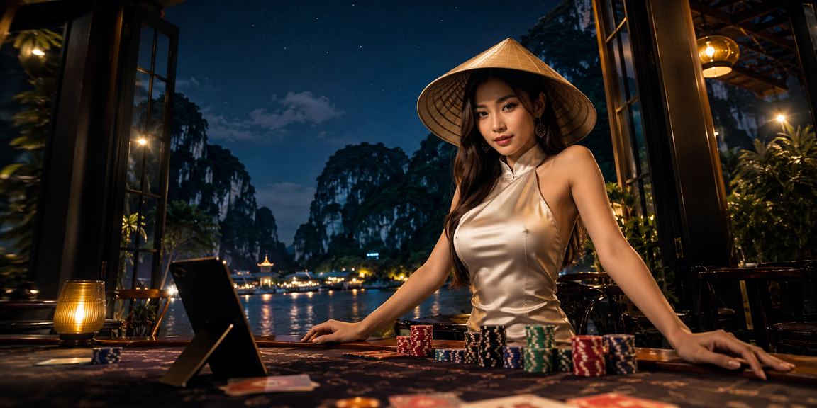 Phong cảnh Ninh Bình với nón lá và không khí cá cược trực tuyến tại Việt Nam